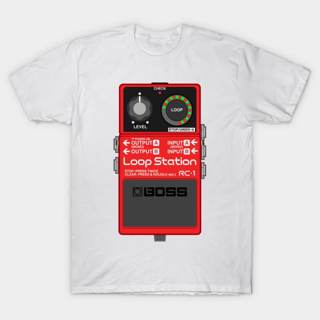 Boss RC-1 Loop Station Guitar Effect Pedal T-Shirt by conform